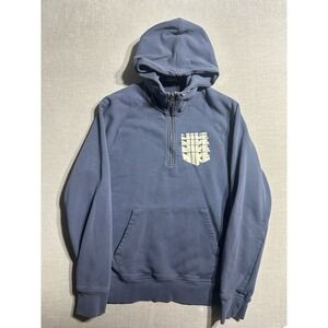 VTG Rare Nike Track & Field 1/4 Zip Sweatshirt Hoodie 90's Y2K Men's Large Blue